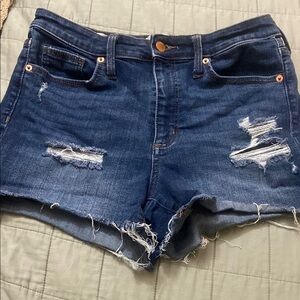 Distressed Denim Shorts